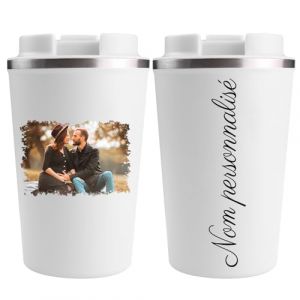 loongway Mug Isotherme Personnalisable Thermos 380ml Caf&eacute; Mug Isotherme Acier Inoxydable Cafe Gobelet Voyage &Eacute;tanche Convient comme cadeau pour les anniversaires et les f&ecirc;tes (EUGEN shop, neuf)