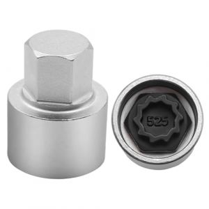 WYYFXY&reg; Adaptateur d'antivol de jante 525 en argent - Adaptateur de verrouillage de roue - Cl&eacute; de verrouillage de roue - Pour jantes VW (525) (YXZMY, neuf)
