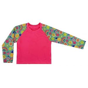Laphilo 6016 T-Shirt Protection Solaire UV Enfant Maillot de Bain Manches Longues Surf Natation Plage Fuchsia Fluo Fruit 3 Ans (3E S.R.L., neuf)