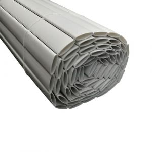 Brise Vue Jardin, 1 x 3 m - Brise Vue Imitation Canisse Double Face, Blanc, 300 g/m², PVC - Brise Vue Balcon, Terrasse, Clôture - Occultant Grillage, Anti UV, Résistant Vent et Déchirures - - Blanc (Outillage de Saint Etienne, neuf)