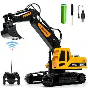 Pelleteuse T&eacute;l&eacute;command&eacute;e Enfant Jouet,2,4 GHz Pelleteuse Enfant Excavatrice T&eacute;l&eacute;command&eacute; avec T&eacute;l&eacute;comman-de Gravit&eacute;,Tractopelle Telecomman-d&eacute; avec lumi&egrave;re et Son,Jouet Construction Cadeau Enfan 3+ An (ChengXINY-EU, neuf)