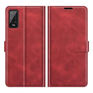 Kezaizhe Coque for Wiko Power U20 Housse en Cuir PU TPU Magn&eacute;tique Protection &eacute;tui for U20 Wiko Power U10 U 20 10 Telephone Portable Portefeuille Fonction Support (Red) (Shenpai, neuf)