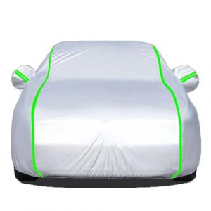 Housse Voiture pour Renaul Clio 4 B&acirc;che Imperm&eacute;able Protection Voiture,Toutes Saisons Protection Solaire La Pluie Anti-poussi&egrave;re Housses pour Auto avec Fermeture &eacute;clair lat&eacute;rale,Silver (Baishang-GB, neuf)