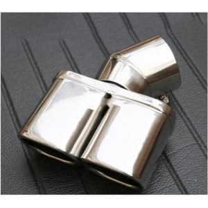 Pot d'&eacute;chappement de voiture Tuyau d'&eacute;chappement pour Nissan pour Qashqai 2014-2019 b&acirc;che de voiture silencieux tuyau d'extr&eacute;mit&eacute; ext&eacute;rieur d&eacute;di&eacute; embout d'&eacute;chappement queue tuyau d'&eacute;chappement(Argent) (nanjingdanzikejiyouxiangongsi, neuf)