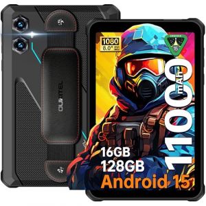 OUKITEL RT3 Plus - Tablette Incassable 10000mAh Tablette Durcie Android 15,16GORAM + 128GO ROM (TF 1To),4G Dual SIMM,Tablette Tactile 8 Pouces,16MP Cam&eacute;ra, IP68/GPS/OTG/NFC/2Ans Garantie,Blue (OUKITEL Directo de F&aacute;brica, neuf)