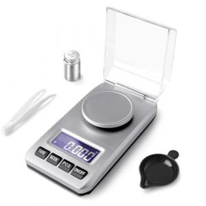 Échelle de pesée de laboratoire pratique 0 001G/50G Numérique de haute précision pour la cuisine à la maison et les voyages de recherche scientifique (Fahou, neuf)