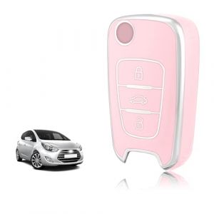 TOOMUME Coque Cl&eacute; TPU, Etui Cl&eacute; &Eacute;tui Cl&eacute; Adapt&eacute; pour Hyundai i10 i20 i30 i40 ix20 ix30 ix35 Elantra Avante Kia Sportage Rio Ceed Picanto, Couvre Clef Cache Cle Voiture Tel&eacute;commande - Flip Key (TOOMUME, neuf)