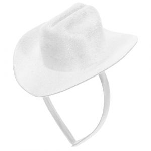 NUOBESTY Bandeau Chapeau de Cowboy Blanc 135 CM Serrage-T&ecirc;te Bibi Western pour F&ecirc;te et D&eacute;guisement Accessoire Cheveux Adolescentes pour Carnaval Soir&eacute;e &agrave; Th&egrave;me et Carnaval (Camplos, neuf)