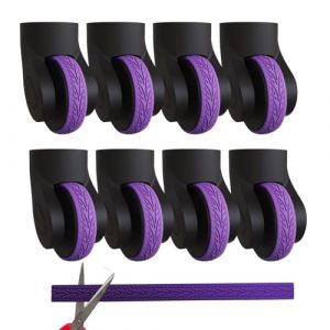 Yianyal Housses de roue de bagage pour valise, housse de roue de bagage à main en silicone, accessoires de voyage, roue de roue de bagage en silicone housse de protection pour la plupart des bagages (yedantet, neuf)