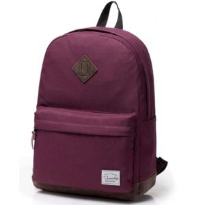 VASCHY Sac a Dos Homme Femme, Sac &agrave; Dos Ordinateur 15,6 Pouces Vintage Sac &agrave; Dos Coll&egrave;ge Lyc&eacute;en Antivol Pour Ados Gar&ccedil;on Fille Sac De Ville D'affaires Loisirs Imperm&eacute;able 22L Bourgogne (Vaschy, neuf)