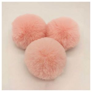 BrightGlow - Pompons en fausse fourrure, 8 cm, pompons doux pour le bricolage, grands pompons en fausse fourrure, boules pompons pour chapeaux, bonnets et sacs, rose cor&eacute;en, 10 pi&egrave;ces (BrightGlowSH, neuf)