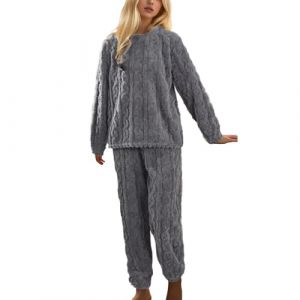 LKRSEEF Pyjama Femme Hiver Pilou Couple Pijamas Coton Doux Ensemble Tenue Interieur Chaud Plaid Surpyjama Pilou-Pilou (LKRSEEF FASHION, neuf)