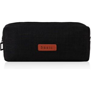 ANGOOBABY Petite trousse &agrave; crayons pour &eacute;tudiant, pochette pour pi&egrave;ces de monnaie, trousse de maquillage, organisateur de papeterie de bureau pour adolescent &eacute;cole &ndash; Noir (yifengyoupin, neuf)