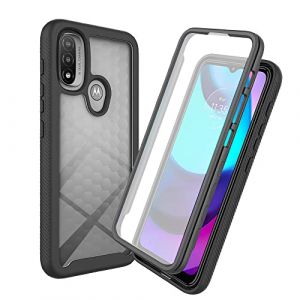 RonRun Coque pour Motorola Moto E20, 360&deg; Transparente &eacute;tui Antichoc Housse Integrale Transparent Silicone Bumper avec Protecteur d'&Eacute;cran Int&eacute;gr&eacute; Case Coque pour Motorola Moto E20 - Noir (RonRun, neuf)