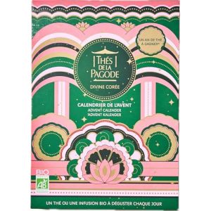 Thés de la Pagode - Calendrier de l’Avent Thés & Infusions Bio Divine Corée - 5 Thés Verts, 1 Thé Blanc, 7 Thés Santé & Bien-Être, 8 Tisanes, 3 Rooibos - 24 Sachets de Thés de Noël (Thés de la Pagode - Boutique officielle, neuf)