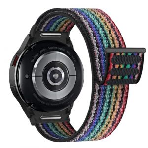 Bracelet en Nylon pour Samsung Galaxy Watch 7/6/5/4 40mm 44mm/Watch 6 Classic 47mm 43mm/Watch 4 Classic 46mm 42mm/Watch 5 Pro 45mm/FE 40mm Homme/Femme,Bracelets Montre Sport pour Samsung Watch 7 6 5 4 (Yangrunzhe, neuf)