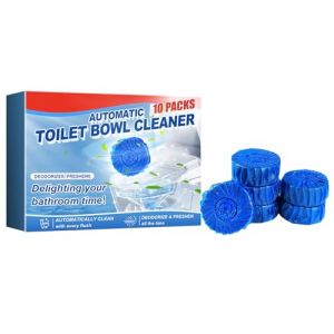 Bloc de Toilette Encastré,Tablettes de Nettoyage pour Réservoir de Chasse D'eau,WC Net Energy Bloc Anti-Tartre,Blocs de Réservoir de Toilettes,Blocs de Nettoyage pour Toilettes Bleu,10PC (Rill Rock, neuf)