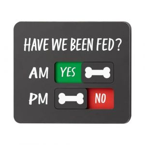 Panneau &laquo; Chien Nourri &raquo; - &Eacute;viter Le Suralimentation, Tableau AM/PM, Pense-b&ecirc;te, Autocollant Magn&eacute;tique R&eacute;sistant pour R&eacute;frig&eacute;rateur, Id&eacute;al pour La Maison, L'appartement, La Porte De La Cuisine | (pinypl, neuf)