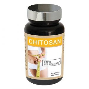 NUTRI EXPERT Chitosan – Capte les Graisses – Réduit l’apport calorique – Favorise la perte de poids et l’affinement de la silhouette – Synergie Chitosan et Nopal 100% Naturels – 60 gélules Végétales (Parabio Santé, neuf)
