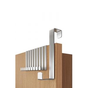 4smile Porte manteau pour porte - set de 10, inox - crochet porte, support manteau porte universel - crochet de cloison, pat&egrave;re suspendue (Menz-shop, neuf)