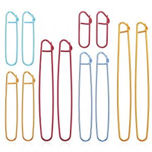 TSLRSA Arrête Maille - 12Pcs 6 Tailles Arrête Mailles en Aluminium, Arrête Mailles à Tricoter, Épingles de Sûreté pour Aiguille à Tricoter DIY (HZAOPZE, neuf)