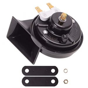 Evermotor klaxon camion 12v voiture puissant sirene moto avertisseur Universal Noir pour ATV Automobiles Véhicules Electriques 500Hz 118db E-Mark (Goodway, neuf)