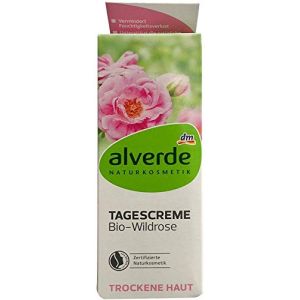 Alverde Crème de jour bio à la rose sauvage - 50 ml - Végétalien - Sans nanoparticules (InternethandelNRW, neuf)
