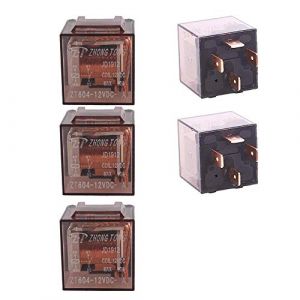 Mintice&trade; Lot de 5 relais de puissance SPST 12 V 80 A 4 broches pour voiture, ouverture/fermeture, relais de puissance, relais de s&eacute;paration, moto, bateau (Etocars, neuf)