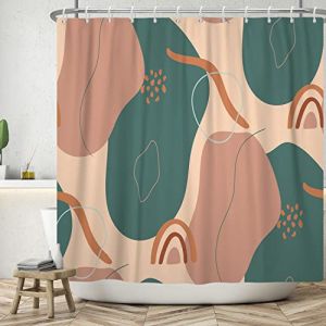 Ttincceer 152x183cm Rideau de Douche Abstrait Aquarelle Rose Vert - Art Salle de Bain Motif Arc-en-Ciel - Moderne Lavable pour Baignoire (Zhanghaostore, neuf)