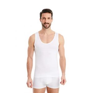 FINN Maillot de Corps Business pour Homme sans Manches - sous-Maillot en Tissu Original Lenzing® Modal - Le Débardeur Parfait sous Une Chemise et Un Costume Blanc XL (FINN Design, neuf)