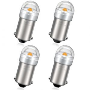 SOFOC BA9S Ampoule LED 6V 12V 24V 6-30V AC/DC 3000K Blanc Chaud BA9 T4W 233 53 Ampoules pour Plafonnier Voiture Coffre Plaque Immatriculation .etc 4pcs (Sofoc-EU, neuf)