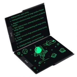EMEBAY Tablette d'écriture Écran Pliant LCD 14.3", Bloc-Notes numérique Ultra Mince pour Enfants et Adultes, Bloc-Notes effaçable pour Tablette, rédaction, Dessin, Laisser Un Message (eme ETS, neuf)