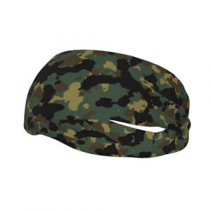 Bandeau de sport &agrave; imprim&eacute; camouflage - Bandeaux de sport polyvalents pour enfants et adultes - Bandeau r&eacute;glable (JUNGTae, neuf)
