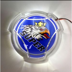 1 lot de stickers Griffin Super Logo pour voiture Scania avant et camion avec bandes lumineuses LED 24 V blanches applicables aux accessoires lumineux de camion (bleu) (carpartskingdom, neuf)