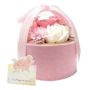 MeYuxg Bouquet de fleurs de savon de luxe dans un coffret cadeau &ndash; Roses de savon faites &agrave; la main avec carte de v&oelig;ux, parfum&eacute;es et d&eacute;coratives, id&eacute;al pour la f&ecirc;te des m&egrave;res, un anniversaire, No&euml;l, la (lovehomevp, neuf)