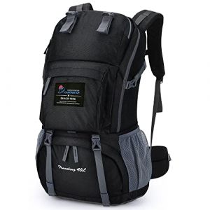 MOUNTAINTOP 40L Sac à Dos de Randonnée pour Homme Femme Sac à Dos Voyage avec Housse de Pluie Sac à Dos Trekking pour Camping Trekking Sports de Plein Air, 55 x 33 x 20 cm (YingLang Store, neuf)