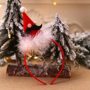 Cerceau à cheveux lumineux, décorations de Noël, cerceau à cheveux, décorations de Noël, bois en peluche, cloches, bandeaux (B-C132) (homegard, neuf)