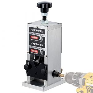 CREWORKS Machine &agrave; d&eacute;nuder manuelle pour fils de cuivre de 0,06 &agrave; 1 po, outil &agrave; d&eacute;nuder portable avec manivelle pour fils &eacute;lectriques 7/0-15 AWG (FEYZ Store, neuf)
