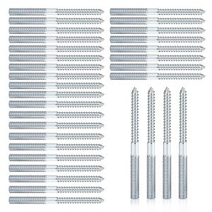 30 Pi&egrave;ces Vis Double Filetage M8 x 100 mm, Vis &agrave; Double Filetage, Boulons de Suspension Torx, Bois Goujon Tige Filet&eacute;e pour Assemblage de Meubles et Fixation (EUPDD, neuf)