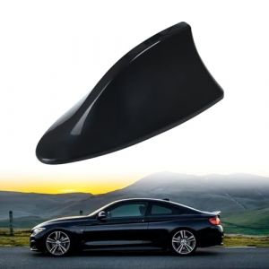 Antenne Requin Voiture Universelle en Forme Antenne D'aileron de Requin - Antenne de Voiture avec FM/AM Radio Signal avec Base adhésive étanche pour Auto SUV Camion Van (Noir) (MagiForeign, neuf)