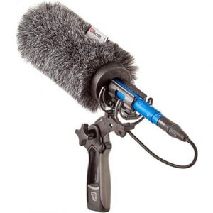 Rycote 033352 Kit Softie Bonnette à poils, Suspension lyre, poignée, trou 19-22mm, long. 180mm (SyntexTV, neuf)