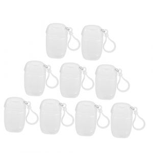 Homoyoyo 9 pièces Flacons Voyage avec Porte Clés Crochet Bouteilles Rechargeables Légères pour Shampooing Gel et Lotion Étanches et Portables pour Sac à Dos et Clés (HuanYH, neuf)