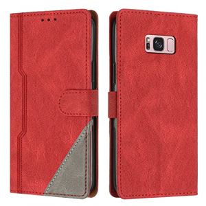 Radoo Coque pour Samsung Galaxy S8 Plus / S8+, Housse Etui Portefeuille Cuir Multifonction, Fermeture Magn&eacute;tique &agrave; Clapet [Fonction Support] Flip Compatible avec Samsung Galaxy S8 Plus / S8+ (Rouge) (Radoo EU Direct Store, neuf)