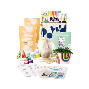 Pott’d Kit Argile Autodurcissante Prête à l'Emploi, Argile Poterie sans Cuisson pour Débutants, Argile pour Poterie avec Outils, Peintures, Pinceaux, Enduit d’Étanchéité & Guide Pratique Inclus (Pott'd Store, neuf)