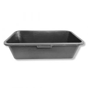 DEWEPRO® Bac à Mortier Rectangulaire Noir 40L - Robuste et sans Poignée pour Chantier et Jardin - Idéal pour Professionnels et Bricoleurs, Capacité 40L, Dimensions 65x34x19 cm - Pratique et Durable (derwerkzeugprofi, neuf)