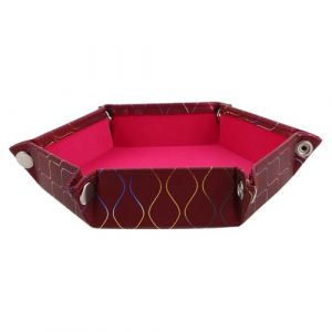 Happyyami Panier de Rangement en PU Plateau Organisateur Rectangulaire 30X20Cm Élégant pour Hommes Bureau Table de Chevet Velours (Liunmiao, neuf)
