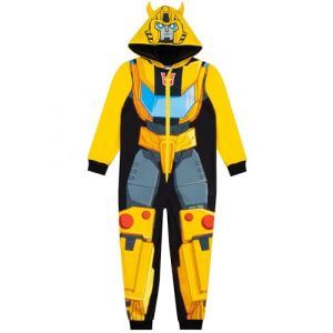 Transformers Bumblebee Surpyjama Garcon | Grenouillere Enfant | Pyjama Combinaison Enfant | Jaune 9-10 Ans (Character FR, neuf)