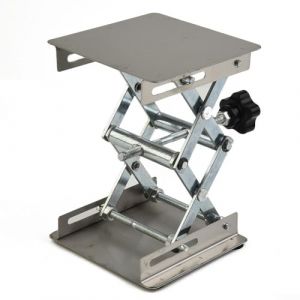 Ascenseur de défonceuse de machines à bois, table élévatrice réglable en acier inoxydable, support manuel de laboratoire de travail du bois, taille compacte et large utilisation (Florestoria, neuf)