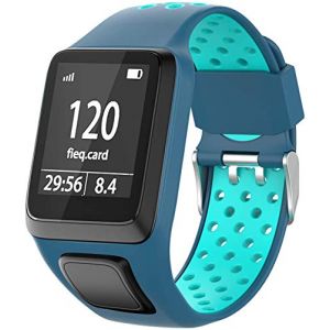 Shieranlee Sport Bracelet pour Tomtom Watch, Silicone Respirant Bracelet avec goupille à libération Rapide Compatible pour Tomtom Runner 2/ Runner 3/ Spark/Golfer 2 Sports GPS Running Smartwatch (BETTYCHEN LIMITED, neuf)