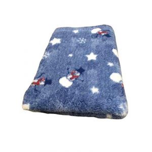 Vetbed I Winter Xmas Tapis de Noël avec bonhomme de neige Bleu 100 x 150 cm (agencyempire, neuf)